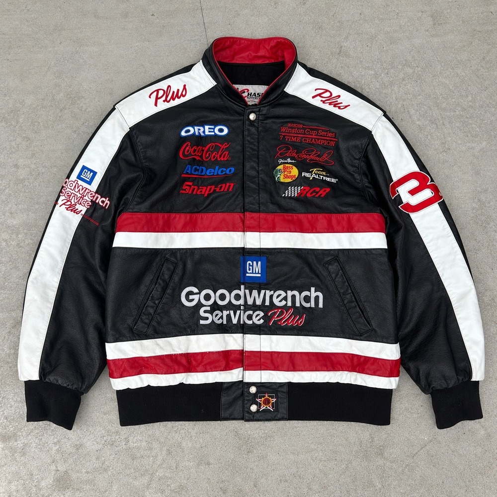 Chase Authentics Dale Earnhardt Racing Jacket Large Black GM Goodwrench 90s Y2K